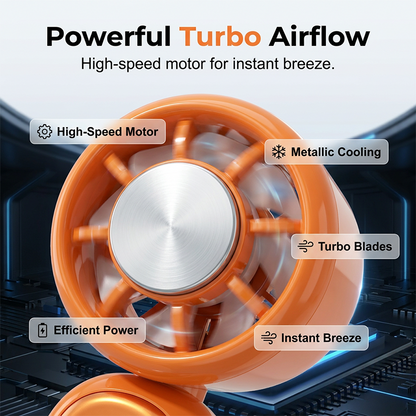 Portable Handheld Digital Display Cooling Fan