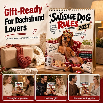 🎉 2027 HOT SALE 🎉 ❤️ 50K+ SOLD! 💖 50% OFF NOW! 🌸 2027 Playful Dachshund Calendar