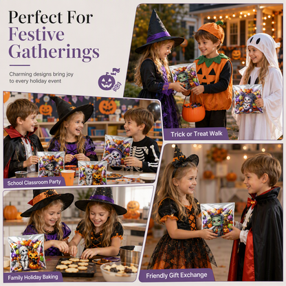 Halloween Self Adhesive Treat Bags for Cookies Packaging